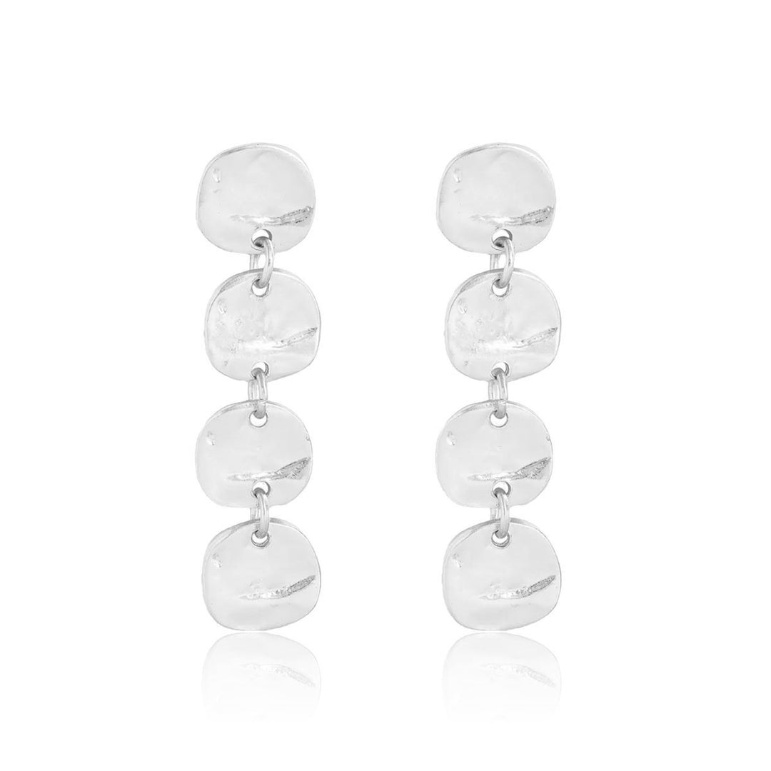 Mini Coin Linear Earrings