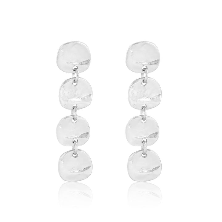 Mini Coin Linear Earrings