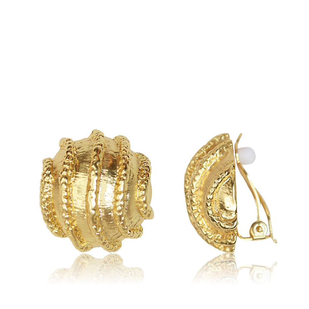 Button clip-on earrings - Karine Sultan