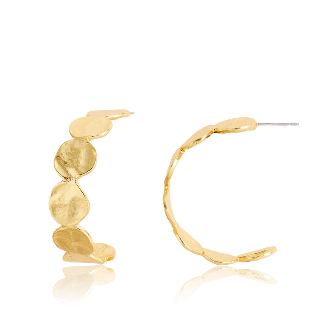 Mini Coin hoop earrings - Karine Sultan