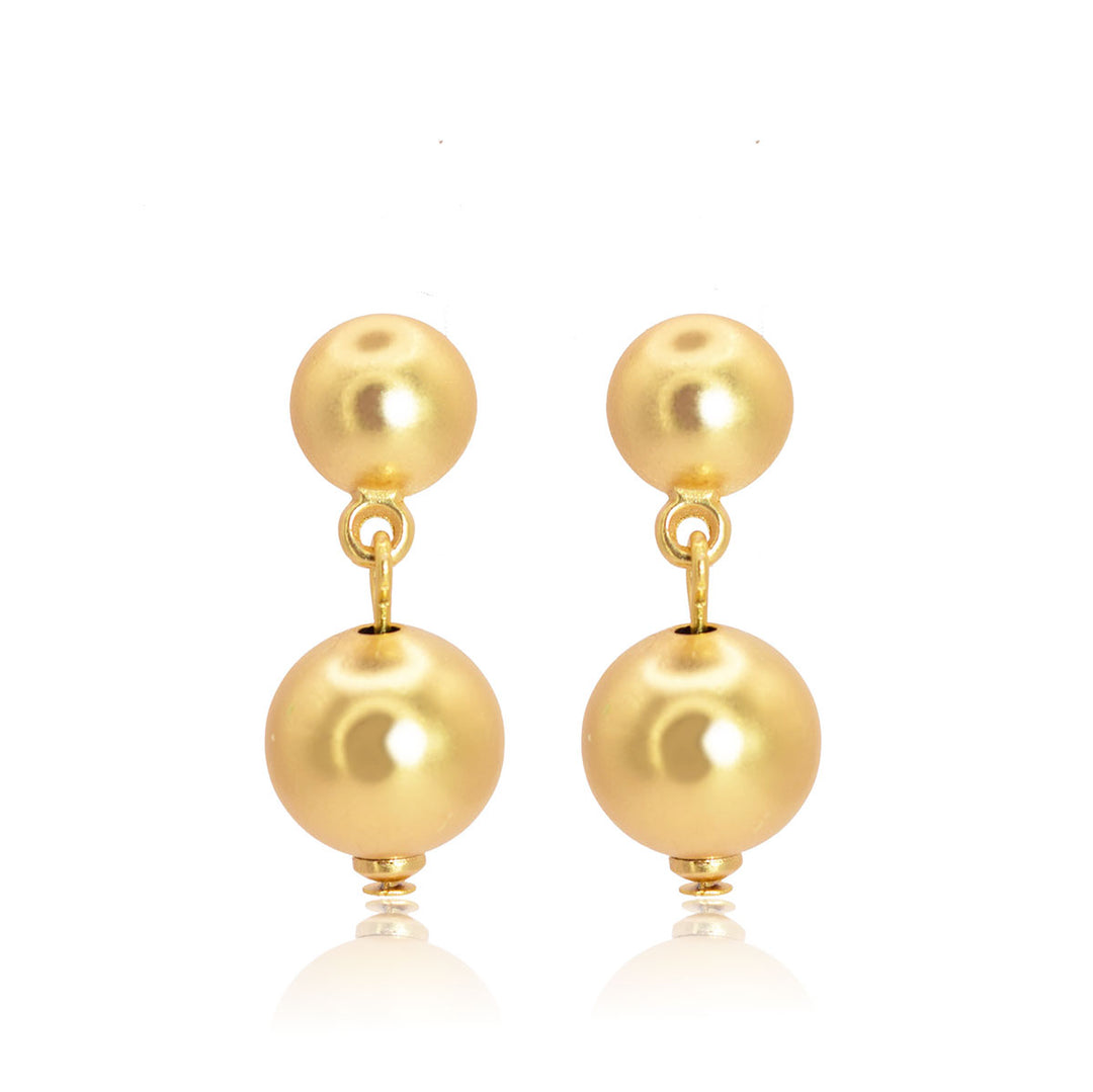 Metal bead dangle earrings - Karine Sultan