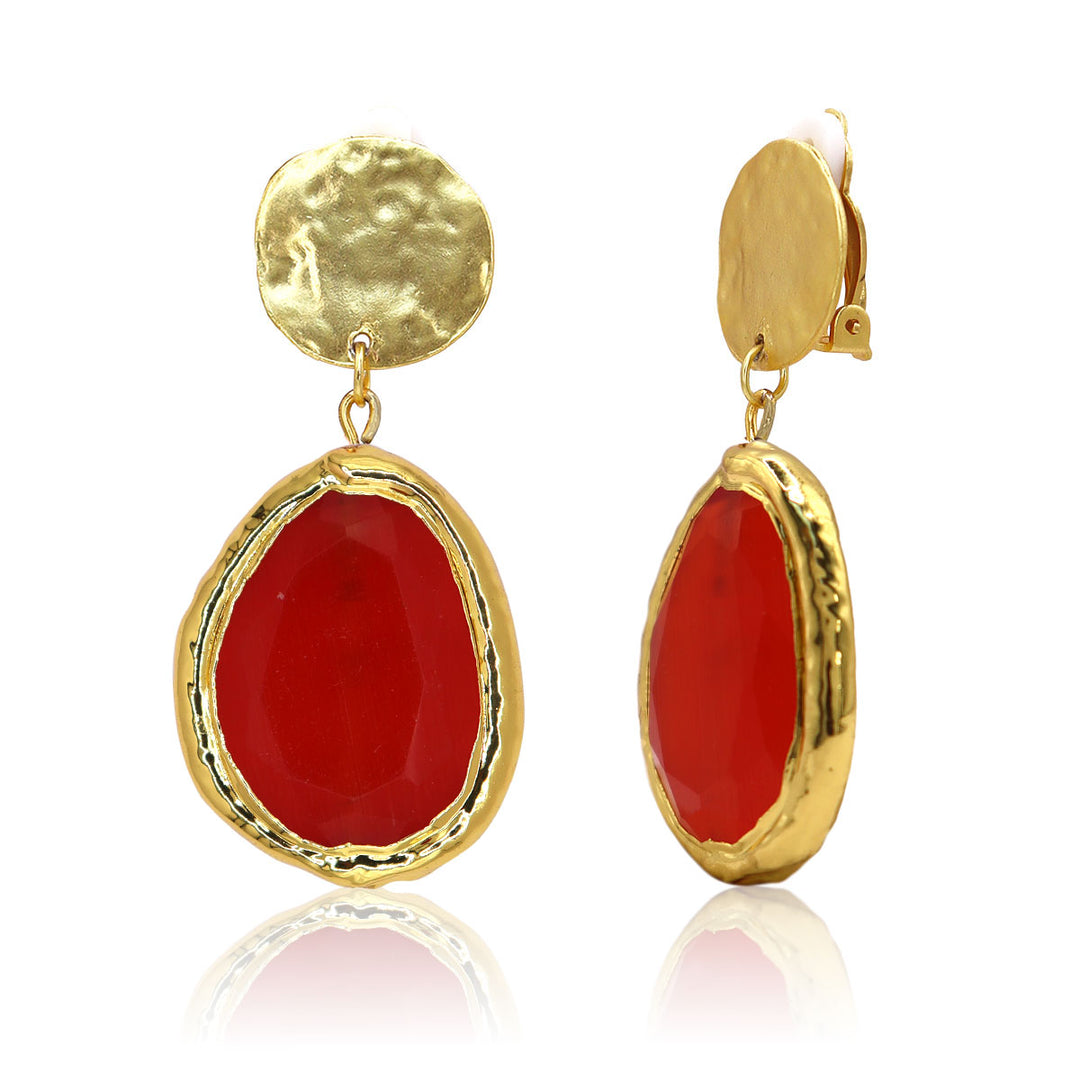 Vivid Gems Clip-on Earrings