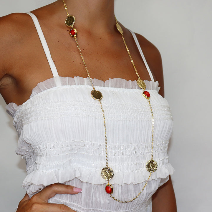 Cherry X Coin Station Necklace