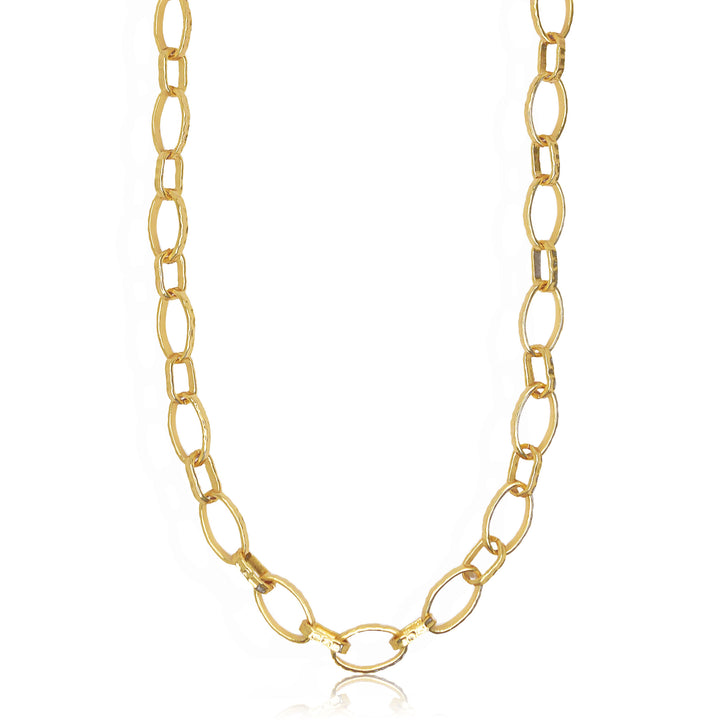 Hammered Link Long Chain