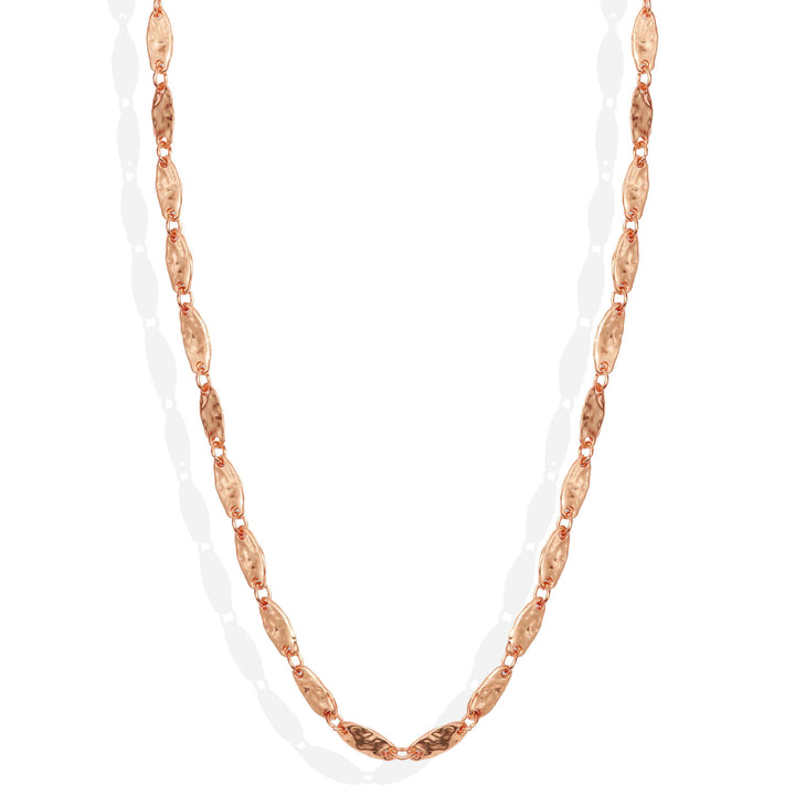 Textured Link Long Chain Necklace