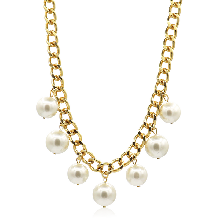 Maxi Pearl Charms Necklace