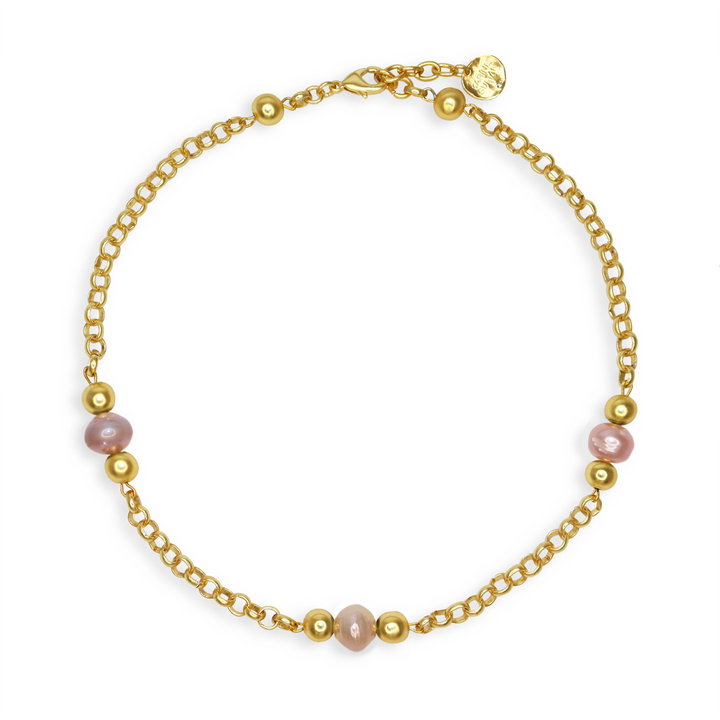 Pink Pearl Collar Necklace