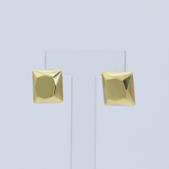 Faceted Square Earrings