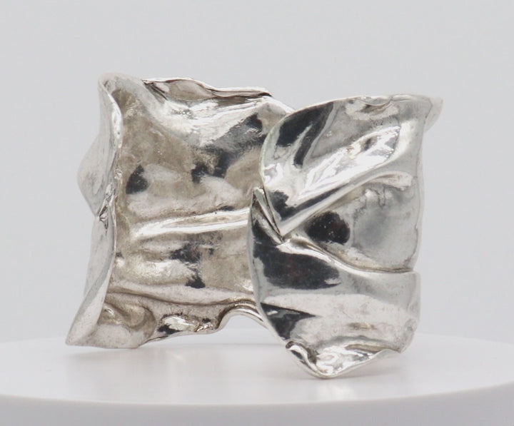 Crumpled Foil Cuff Bracelet