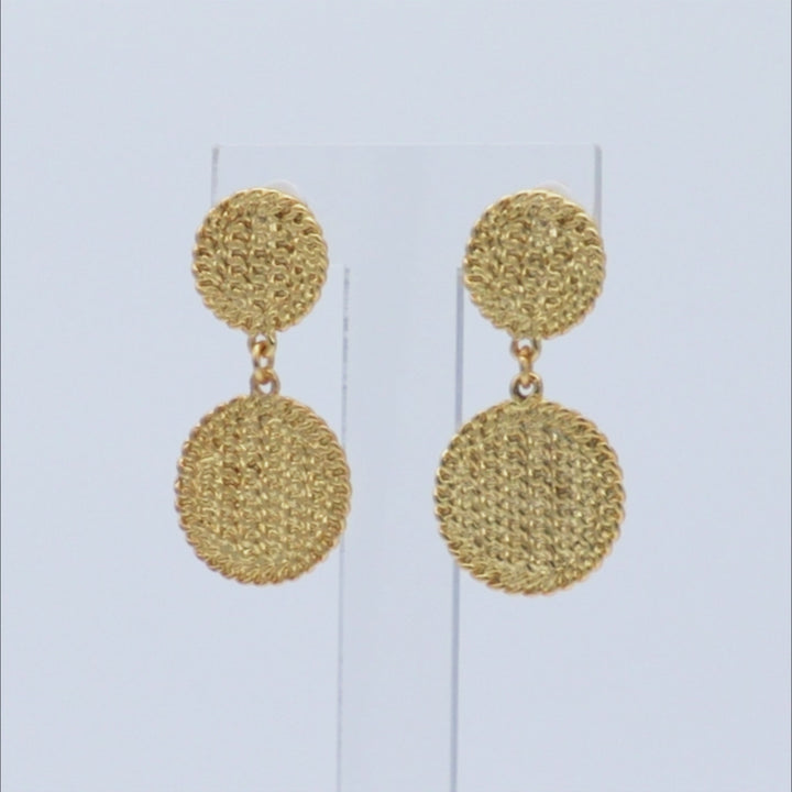 Cuban Disc Clip Earrings