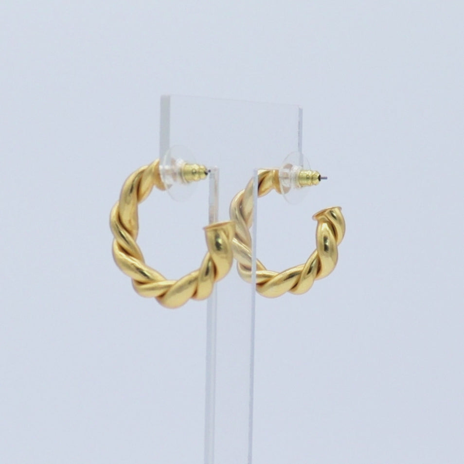 Twisted Rope Hoop Earrings