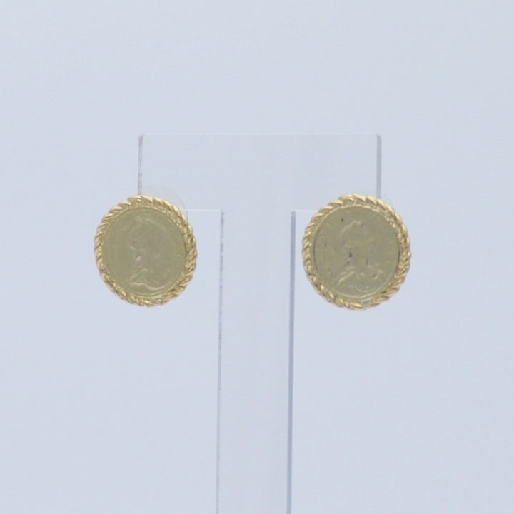 Coin Stud Earrings