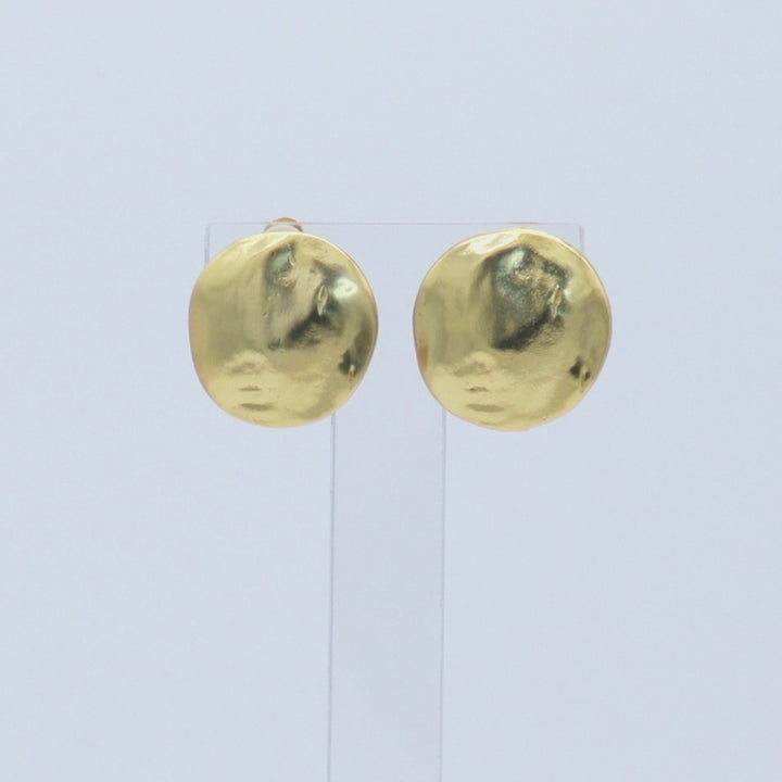 Shell Disc Clip Earrings