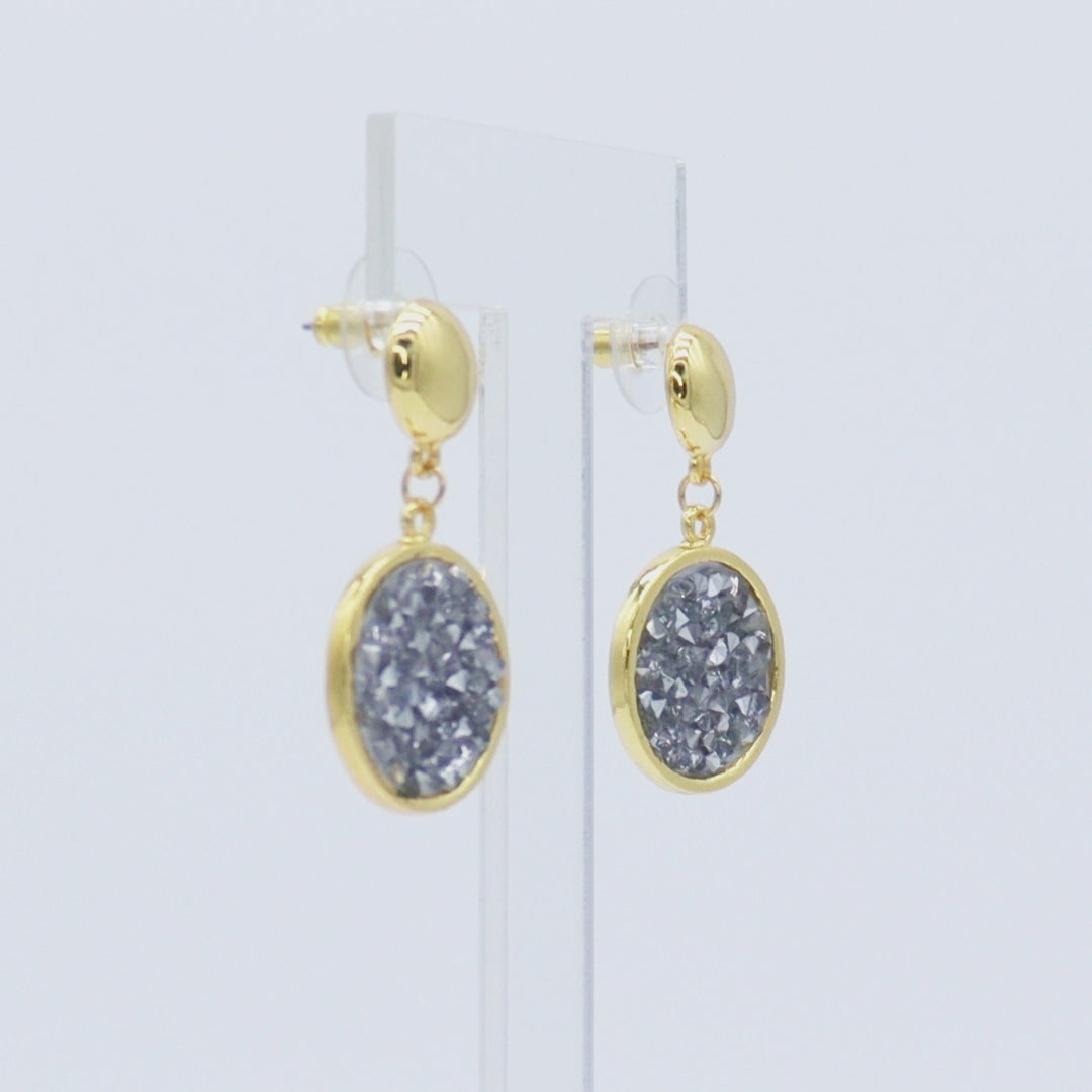 Clear Crystal Cluster Earrings